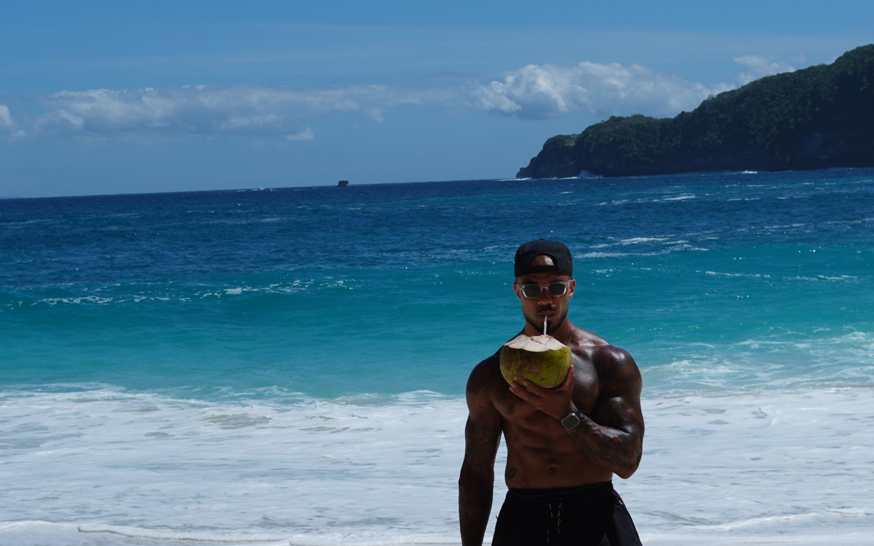 Virgil on a beach in Bali